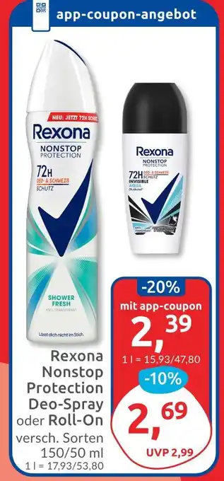 Budni Rexona nonstop protection deo-spray oder roll-on Angebot