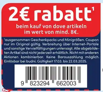 Budni Dove dove artikel Angebot