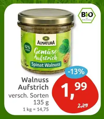 Budni Alnatura walnuss aufstrich Angebot