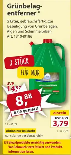 Sonderpreis Baumarkt Grünbelagentferner Angebot