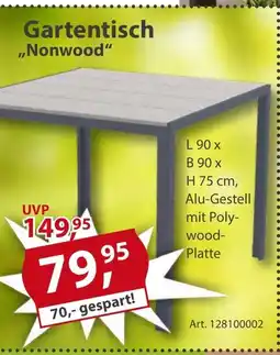 Sonderpreis Baumarkt Gartentisch ,,Nonwood" Angebot