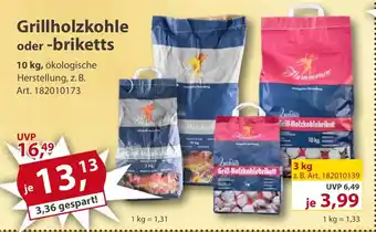 Sonderpreis Baumarkt Grillholzkohle oder -briketts Angebot