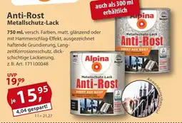 Sonderpreis Baumarkt Alpina Anti-Rost Metallschutz-Lack Angebot