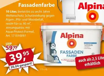 Sonderpreis Baumarkt Alpina Fassadenfarbe Angebot