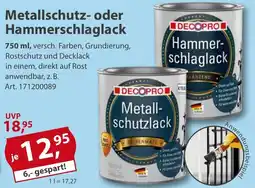 Sonderpreis Baumarkt DECOPRO Metallschutz- oder Hammerschlaglack Angebot