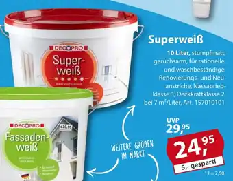 Sonderpreis Baumarkt DECOPRO Superweiẞ Angebot