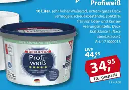 Sonderpreis Baumarkt DECOPRO Profiweiß Angebot