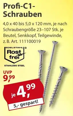 Sonderpreis Baumarkt Profi-C1- Schrauben Angebot