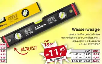 Sonderpreis Baumarkt GERMANIA Wasserwaage Angebot