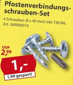 Sonderpreis Baumarkt Pfostenverbindungsschrauben-Set Angebot