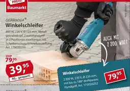 Sonderpreis Baumarkt GERMANIA Winkelschleifer Angebot