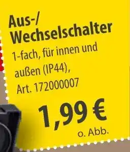 Sonderpreis Baumarkt Aus-/ Wechselschalter Angebot