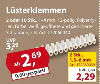 Sonderpreis Baumarkt Lüsterklemmen Angebot