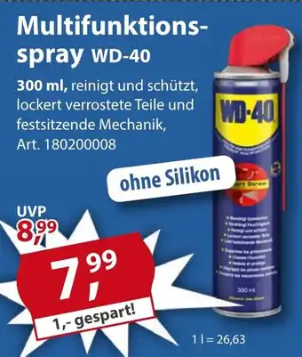 Sonderpreis Baumarkt Multifunktionsspray WD-40 Angebot