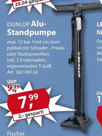 Sonderpreis Baumarkt DUNLOP Alu- Standpumpe Angebot