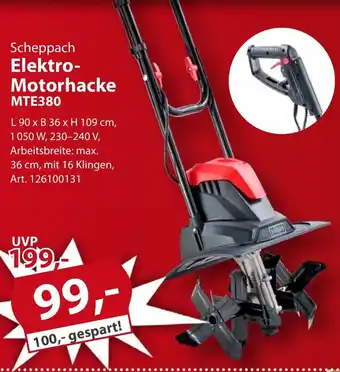 Sonderpreis Baumarkt Scheppach Elektro- Motorhacke MTE380 Angebot