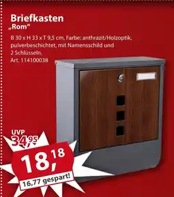 Sonderpreis Baumarkt Briefkasten "Rom" Angebot