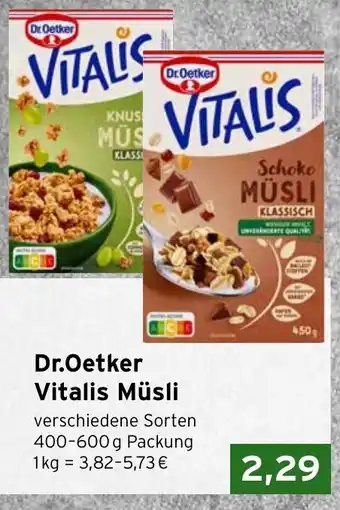 CAP Markt Dr.Oetker Vitalis Müsli Angebot