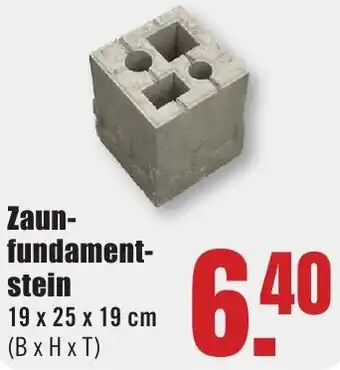 B1 Discount Baumarkt Zaunfundamentstein Angebot