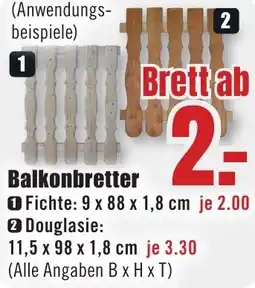 B1 Discount Baumarkt Balkonbretter Angebot