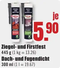 B1 Discount Baumarkt MEM Ziegel- und Firstfest Angebot