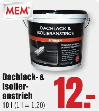 B1 Discount Baumarkt MEM Dachlack- & Isolieranstrich Angebot