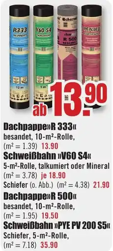 B1 Discount Baumarkt Dachpappe R 333 Angebot