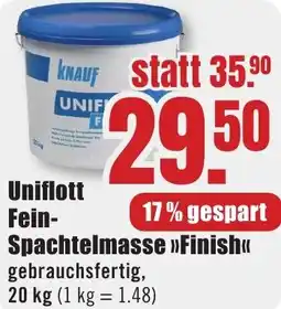 B1 Discount Baumarkt KNAUF Uniflott Fein Spachtelmasse Finish Angebot