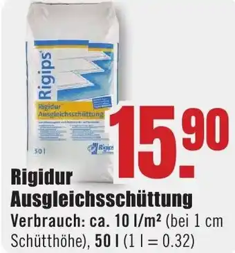 B1 Discount Baumarkt Rigidur Ausgleichsschüttung Angebot