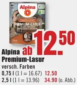 B1 Discount Baumarkt Alpina Premium-Lasur Angebot