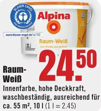 B1 Discount Baumarkt Alpina Raum-Weiß Angebot