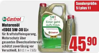 B1 Discount Baumarkt Castrol Motorenöl EDGE 5W-30 LL Angebot