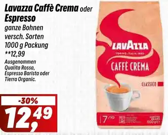 Simmel Lavazza Caffè Crema oder Espresso Angebot