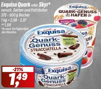 Simmel Exquisa Quark oder Skyr Angebot