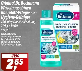 Simmel Original Dr. Beckmann Waschmaschinen Komplett-Pflege- oder Hygiene-Reiniger Angebot