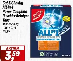 Simmel Gut & Günstig All-in-1 Power Complete Geschirr-Reiniger Tabs Angebot