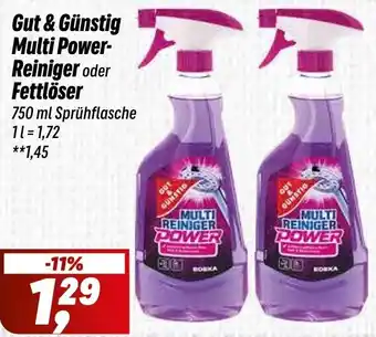 Simmel Gut & Günstig Multi Power Reiniger oder Fettlöser Angebot