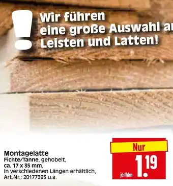 Herkules Baumarkt Montagelatte Angebot