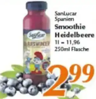 inkoop SanLucar Spanien Smoothie Heidelbeere Angebot