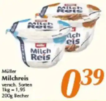 inkoop Müller Milchreis Angebot