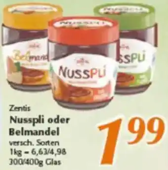 inkoop Zentis Nusspli oder Belmandel Angebot