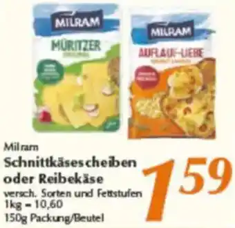 inkoop Milram Schnittkäsescheiben oder Reibekäse Angebot