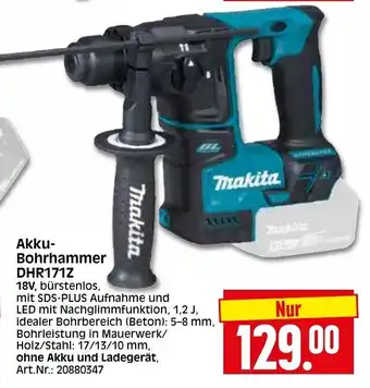 Herkules Baumarkt Makita Akku Bohrhammer DHR171Z Angebot