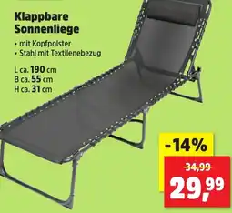 Thomas Philipps Klappbare Sonnenliege Angebot