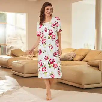 NKD Damen-Nachthemd mit Blumen-Aufdruck Angebot