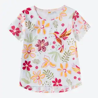 NKD Kinder-Mädchen-T-Shirt mit Blumen-Aufdruck Angebot