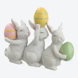 NKD Deko-Figur Hase mit Ei, ca. 12,5x3,5x9,5cm Angebot