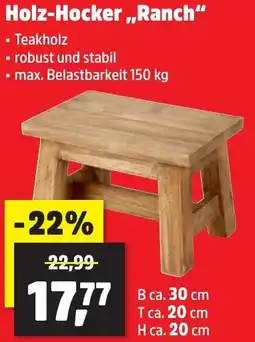 Thomas Philipps Holz-Hocker ,,Ranch" Angebot