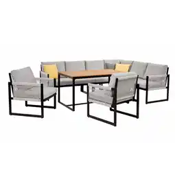 toom Baumarkt toom Ecklounge-Set 'Lara' grau 4-teilig Angebot