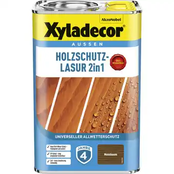 toom Baumarkt Xyladecor 2in1 Holzschutzlasur nussbaumfarben 4 l Angebot